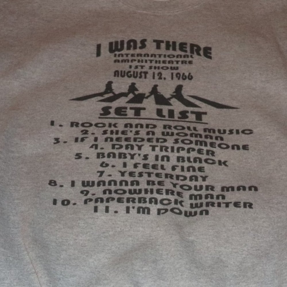 Seatshirt of 1966 Beatles Concert in Chicago.  The only one I saw since.  3X